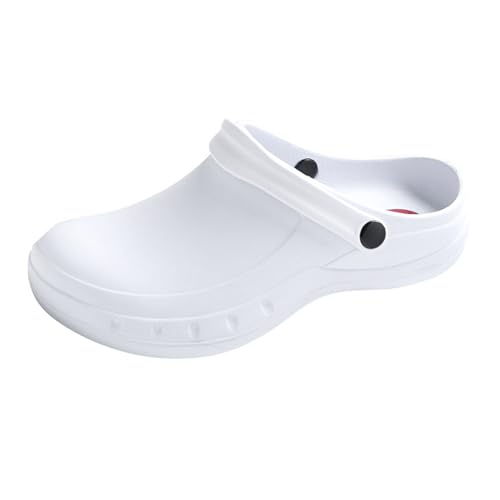 Basketball Schuhe Herren Kochschuhe rutschfeste Clogs Arbeitsschuhe Kochschuhe Für Männer Küchenschuhe Zapatos De Chef Für Frauen Hausschuhe 39 Herren (White, 40) von Generisch