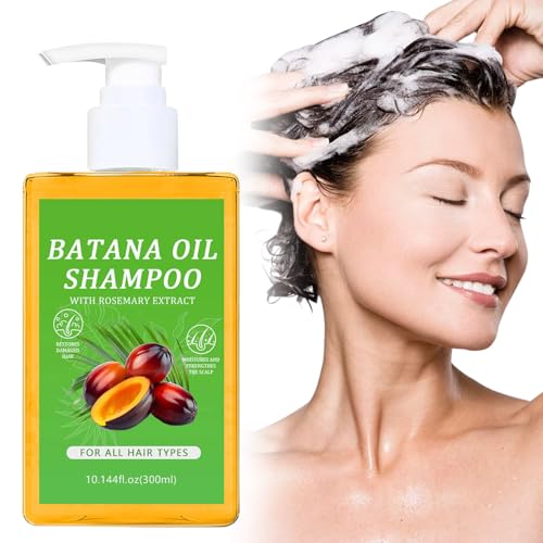 𝘽𝙖𝙩𝙖𝙣𝙖 Oil Shampoo, 𝘽𝙖𝙩𝙖𝙣𝙖 Shampoo mit Rosemary Extrakt, Natürliches Kaltgepresstes Batanaöl für dünner werdendes Haar für Frauen und Männer Haarausfall (1PC) von Generisch