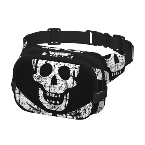Bauchtasche, Crossbody-Tasche für Herren und Damen, Gürteltasche, Hüfttasche für Laufen, Wandern, Sport, Piratenflagge, Jolly Roger von Generisch