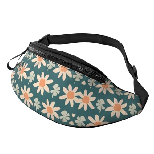 Bauchtasche für Damen und Herren, mit verstellbarem Riemen, leichte, wasserdichte Hüfttasche, Blume 5, Einheitsgröße, Trekkingrucksack von Generisch