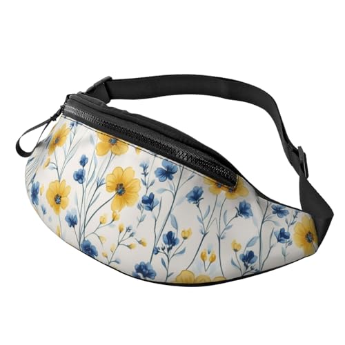 Bauchtasche für Damen und Herren, mit verstellbarem Riemen, leichte, wasserdichte Hüfttasche, Blumen 4, Einheitsgröße, Trekkingrucksack von Generisch