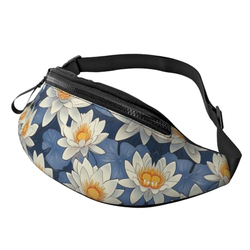 Bauchtasche für Damen und Herren, mit verstellbarem Riemen, leichte, wasserdichte Hüfttasche, Blumen 8, Einheitsgröße, Trekkingrucksack von Generisch