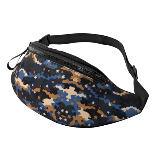 Bauchtasche für Damen und Herren, mit verstellbarem Riemen, leichte, wasserdichte Hüfttasche, Galactic Camo 14, Einheitsgröße, Trekkingrucksack von Generisch
