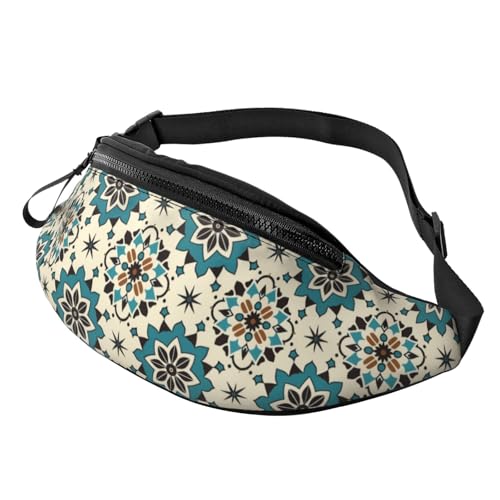 Bauchtasche für Damen und Herren, mit verstellbarem Riemen, leichte, wasserdichte Hüfttasche, Mandala 12, Einheitsgröße, Trekkingrucksack von Generisch