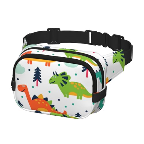 Bauchtasche für Herren und Damen, Gürteltasche zum Wandern, Laufen, Radfahren, Fitnessstudio, Outdoor-Sport, Reisen, Gürteltasche, Dinosaurier-Muster von Generisch