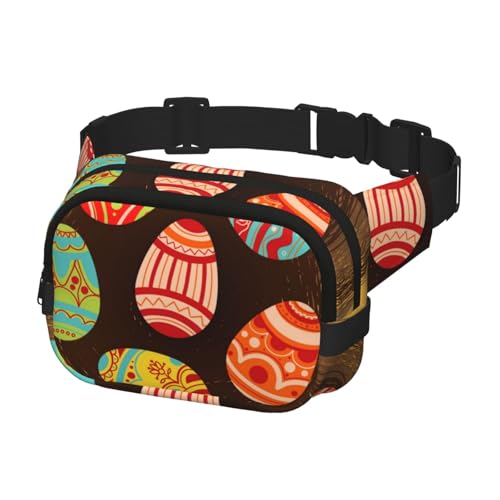 Bauchtasche für Herren und Damen, Gürteltasche zum Wandern, Laufen, Radfahren, Fitnessstudio, Outdoor-Sport, Reisen, Gürteltasche, buntes Osterei von Generisch