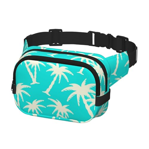 Bauchtasche zum Laufen, Bauchtasche für Damen und Herren, Crossbody-Gürteltasche, Bauchtasche, Palmenmuster von Generisch
