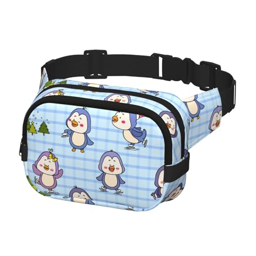 Bauchtasche zum Laufen, Bauchtasche für Damen und Herren, Crossbody-Gürteltasche, Bauchtasche, Pinguine von Generisch