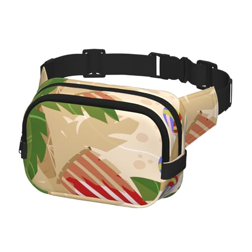 Bauchtasche zum Laufen, Bauchtasche für Damen und Herren, Crossbody-Gürteltasche, Bauchtasche, Strandurlaub, Kokosnuss von Generisch