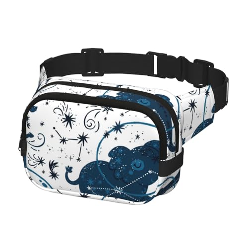 Bauchtasche zum Laufen, Bauchtasche für Damen und Herren, Crossbody-Gürteltasche, Bauchtasche, Tiere und Weltraum von Generisch