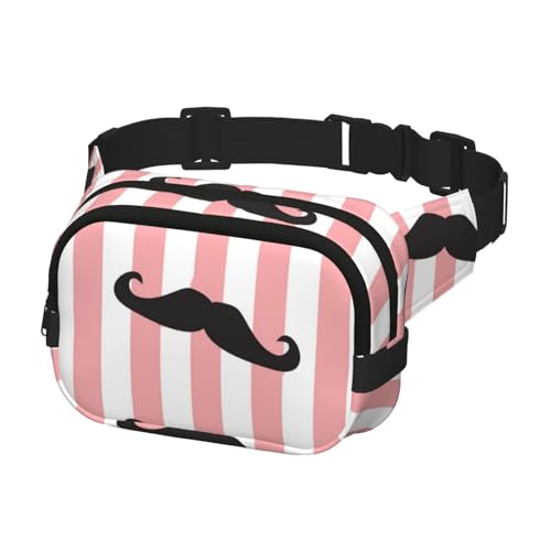 Bauchtasche zum Laufen, Bauchtasche für Damen und Herren, Crossbody-Gürteltasche, Bauchtasche, gestreifte Schnurrbärte von Generisch