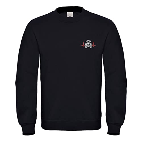 Bauernhofmotive, Traktor, Ackerschlepper Besticktes Sweatshirts Geschenkidee -N6282-Schwarz von Generisch