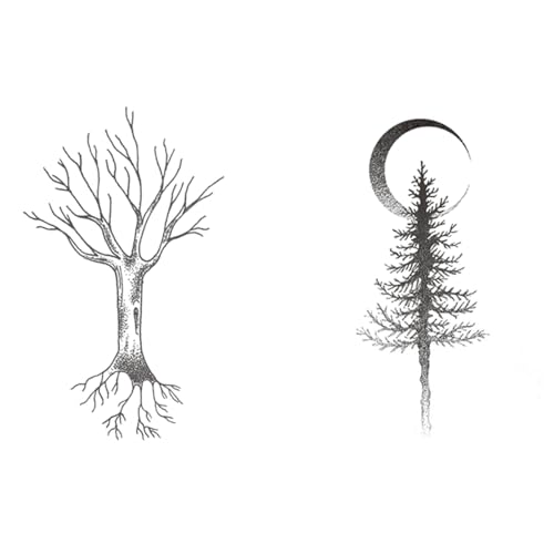 Baum Mond Temporäre Tattoo Aufkleber Personalisierte Literarische Modell Wasserdicht Dauerhafte Männer Und Frauen Gefälschte Tattoos von Generisch