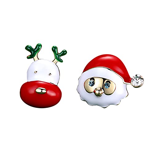 Baumeln Ohrringe Set für Damen Schmuck, Weihnachtsgeschenke für Frauen, Teenager, Mädchen, Glocke, Weihnachtsmann, Schneeflocke Ohrringe Damen Blumen (F, One Size) von Generisch