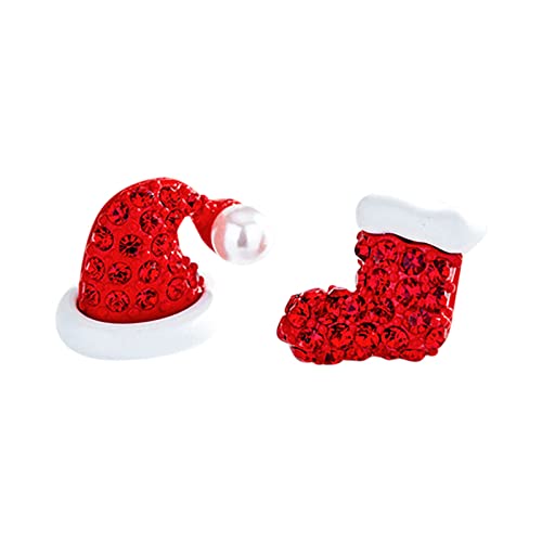 Baumeln Ohrringe Set für Damen Schmuck, Weihnachtsgeschenke für Frauen, Teenager, Mädchen, Glocke, Weihnachtsmann, Schneeflocke Ohrringe Damen Blumen (RD3, One Size) von Generisch