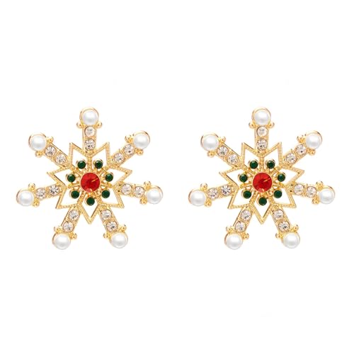 Baumelnde Ohrringe für Weihnacht hochwertige Accessoires für den Alltag, Weihnachten, als inspirierendes Geschenk Dangle Urlaub Ohrringe (A, 3x3cm) von Generisch