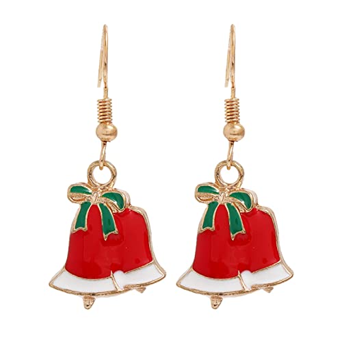 Baumelnde Ohrringe für Weihnacht kreative Urlaub Party Ohrringe Schmuck Creolen Frauen Silberherz (Army Green, One Size) von Generisch