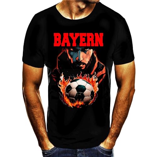 Bayern State New Ultra Fan Fussball Stadt Shirt (DE/NL/SE/PL, Alphanumerisch, S, Regular, Regular, Baumwolle) von Generisch