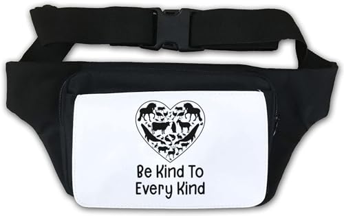 Be Kind To Every Kind Go Vegane Heart Hüfttasche Bauchtasche Weiß von Generisch