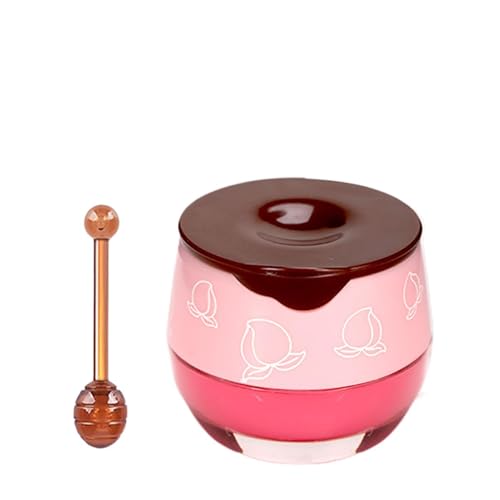 Bee Lip Balm Honey Pot, Bienenhonig-Lippenbalsam, Feuchtigkeitsspendende Honig-Lippenmaske Zum Schlafen, Hydrate & Overnight Lip Scrubs Peeling, Improving Lip Lines, Lippenpflege Für Trockene Lippen von Generisch
