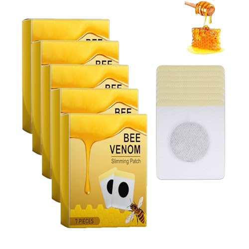 Bee Venom Lymphatic Drainage Slimming Patches,Bee Venom Slimming Patches,Lymphatic Drainage Slimming Patch, Plasters Suitable for People of All Ages (5 Box) von Generisch