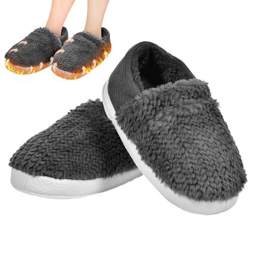 Beheizte Hausschuhe,USB Hausschuhe Mit Heizfunktion Wärmesteppschuhe - Weiche Stiefel Für Frauen Ältere Studenten Arbeit Zuhause Schule Büro | für Indoor Büro Schule Picknick Zuhause TV Camping Lesen von Generisch