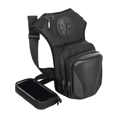 Beintasche Für Herren | Motorrad Hüfttasche Mit Oberschenkeltasche | wasserdichte Hüfttasche Mit Verstellbarem Hüftgurt Für Werkzeug, Fahrrad & Alltag von Generisch