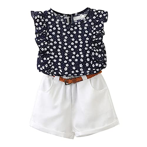 Bekleidungssets Für Mädchen 128 Baumwolle Zweiteiler Sommer Outfit Blumenmuster Kurze Hose Und Top Mit Rüschen Freizeitanzug Weiß Casual Kinderkleidung Lässige 2 Piece Set Bekleidungssets Für Mädchen 128 Baumwolle Zweiteiler Sommer Outfit Blumenmuster Kurze Hose Und Top Mit Rüschen Freizeitanzug Weiß Casual Kinderkleidung Lässige 2 Piece Set von Generisch
