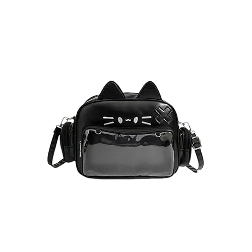 Beliebte Joker mechanische Miow Bag weibliche Mode Umhängetasche, Schwarz , inch von Generisch