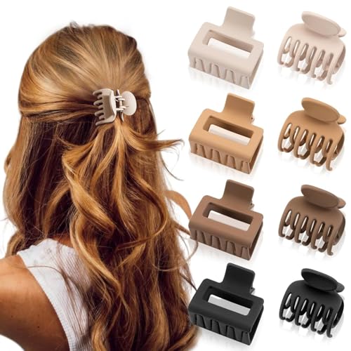 Benglatt Haarspange, 4/6/8 Stück Flache Haarklammern Für Damen, Starker Halt Flat Claw Clip Rutschfest Haarspangen Damen Für Dickes & Dünnes Haar (8 Stück-L) von Generisch