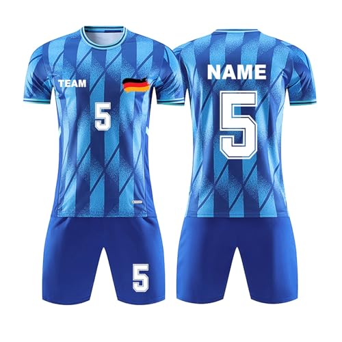 Benutzerdefiniert Fußball Trikot T-Shirt Shorts 2 Teiliges Set Jeder Name Nummer Team Logo - Fußballtrikot Kinder Männer Jungen Personalisierte Fußballtrikots Benutzerdefiniert Fußball Trikot T-Shirt Shorts 2 Teiliges Set Jeder Name Nummer Team Logo - Fußballtrikot Kinder Männer Jungen Personalisierte Fußballtrikots von Generisch