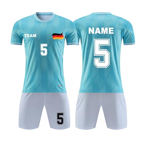 Benutzerdefiniert Fußball Trikot T-Shirt Shorts 2 Teiliges Set Jeder Name Nummer Team Logo - Fußballtrikot Kinder Männer Jungen Personalisierte Fußballtrikots Benutzerdefiniert Fußball Trikot T-Shirt Shorts 2 Teiliges Set Jeder Name Nummer Team Logo - Fußballtrikot Kinder Männer Jungen Personalisierte Fußballtrikots von Generisch