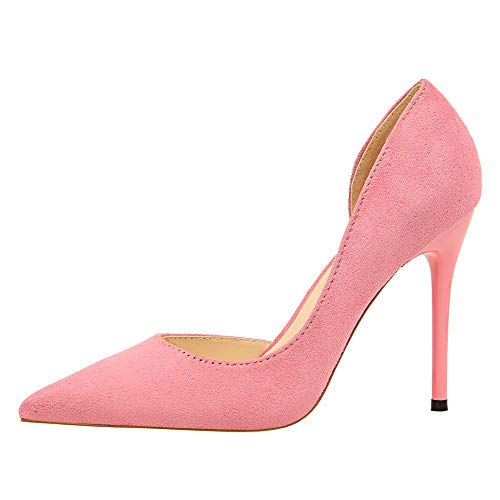Bequeme 10 cm hohe Pumps für Party und Abschlussball, High Heels für Damen, geschlossene Stilettos mit spitzer Spitze für Brautjungfern von Generisch
