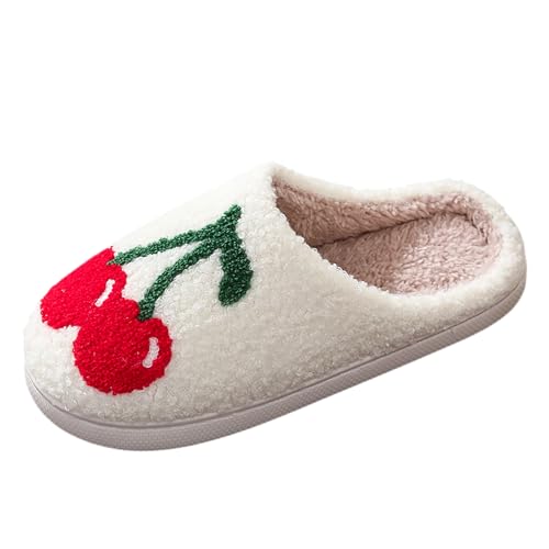 Bequeme Hausschuhe für Damen Winter Baumwoll Slipper für Gemütliche Innenschuhe für Frauen Wärme Komfort garantiert (Red, 41) von Generisch