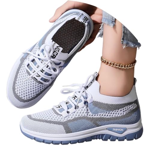 Bequeme Schuhe Zur für Damen Komfortschuhe für Frauen Casual Größe Casual Weit Zehenschuhe Freizeit Mesh Atmungsaktiv Sandals Air Cushion Weiche Schuhe Frauen Sportschuhe von Generisch