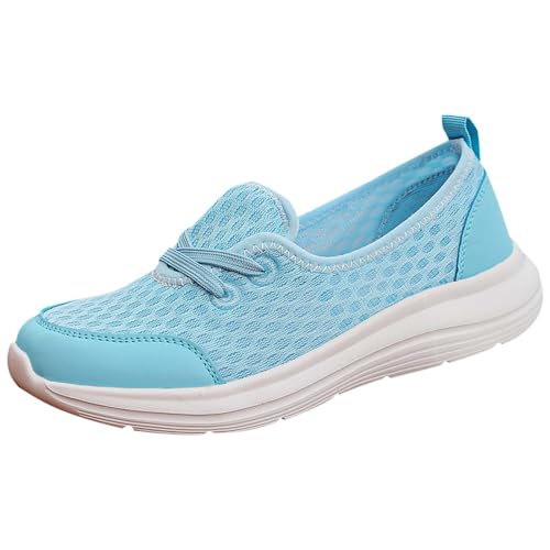 Bequeme Wanderschuhe ohne Schnürsenkel Sneakers Laufen aus Mesh Geschlossene Spitze Slip on Platform rutschfest mit Unterstützung für leichten Bogen Sport Sommer Schuhe Outdoor Multisport Keilabsatz Bequeme Wanderschuhe ohne Schnürsenkel Sneakers Laufen aus Mesh Geschlossene Spitze Slip on Platform rutschfest mit Unterstützung für leichten Bogen Sport Sommer Schuhe Outdoor Multisport Keilabsatz von Generisch
