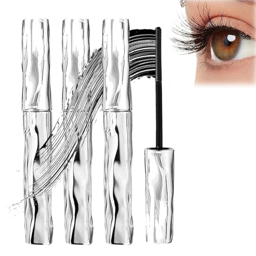 Berlinmood Mascara, Ultimate Length Curl Mascara, Wimpernprimer mit Stahlhülse, natürliche, wischfeste, wasserfeste 3D-mascara mit Lockenstab für einen natürlichen, verdichtenden Effekt (3PCS) von Generisch