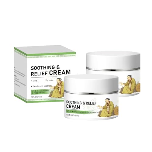 Beruhigende Creme, Körpercreme Kräuter, Kühlende Feuchtigkeitspflege für Gereizte Haut, Natürliche Kräuterformel für Empfindliche Haut, Damen & Herren (2) von Generisch