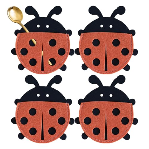 -Besteckhalter aus Filz, Utensilien-Besteckhalter,-Tischdekorations-Besteck-Organizer - Tragbare Tischutensilien-Präsentationstasche für Löffel, Gabeln und Utensilien von Generisch