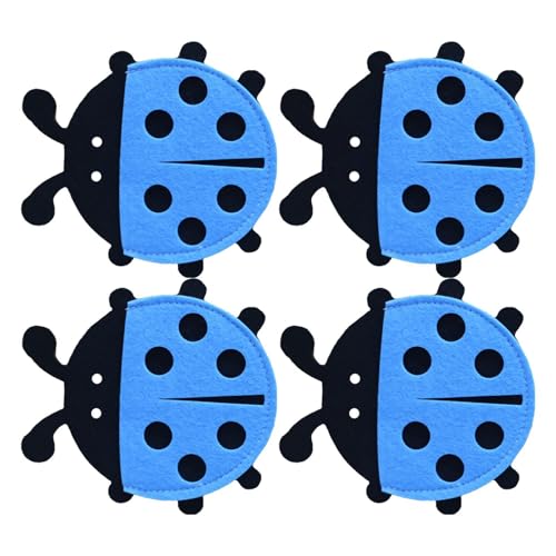 Bestecktasche aus Filz, Utensilientasche für Gabeln, Ostern Marienkäfer Form Silberbesteck Geschirr Utensilienhalter, Tragbare Tischutensilien-Präsentationstasche für Löffel, Gabeln und Utensilien von Generisch