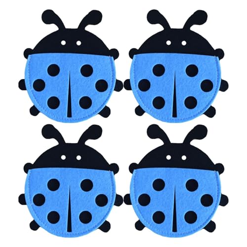 Bestecktasche aus Filz, Utensilientasche für Gabeln | Ostern Marienkäfer Form Silberbesteck Geschirr Utensilienhalter - Cartoon-Osterbesteckhalter für Café, Hotel, Restaurant, Küche von Generisch