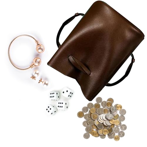 Beutel mit Kordelzug | Münzbeutel für Damen - Kleine Geschenktasche, Schwarze Kordelzugtaschen, Münztasche für Frauen, PU-Leder für Kameraobjektive, Chips, Kleinteile von Generisch