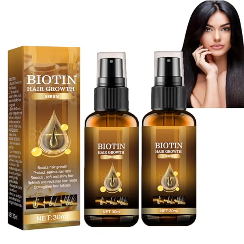 Biancat LuxusBiotin Haarwuchs Serum, Biotin Haarwuchsspray, Biotin-Haarwachstums,Biotin Haarwuchs Spray,Wurzelverstärker gegen Haarausfall,für Dünnes Kaputtes Trockenes Haar (2PC) von Generisch