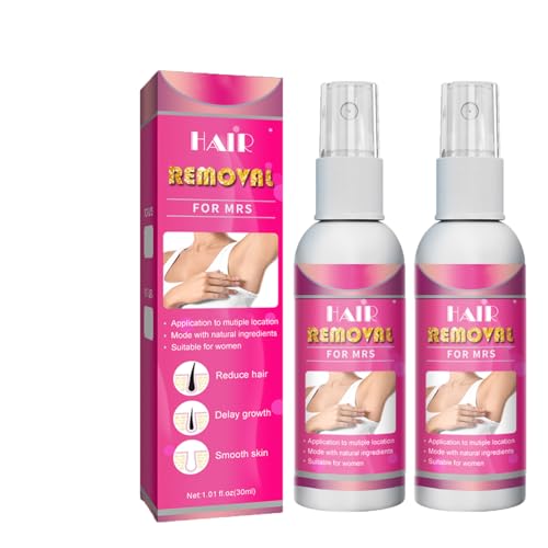 Bienenwachs-Haarentfernungsmousse, Bienenwachs Haarentfernungsspray, Mousse Haarentfernung Spray, Natural Permanent Hair Removal Spray for Women Men (2PC WOMEN) von Generisch