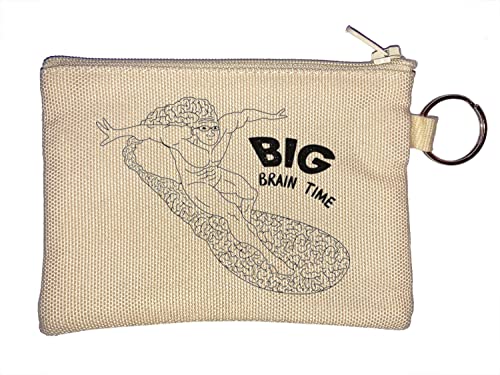 Big Brain Time Wojak Feels Guy Smart Schlüsselanhänger Münzbörse Beige von Generisch