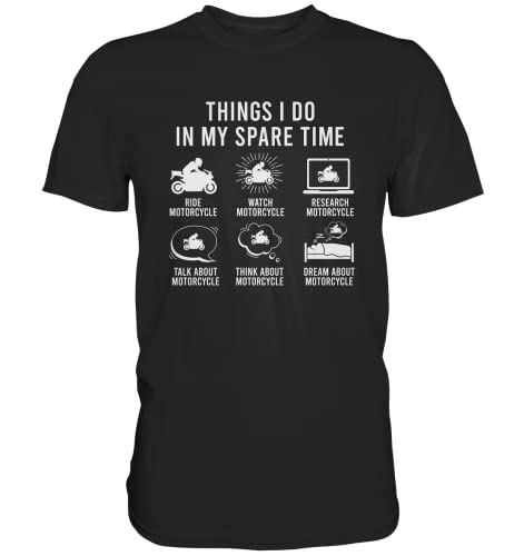 Biker Motorrad Things I Do In My Spare Time Motorradfahrer Geschenke Motorsport Motorradtour T-Shirt von Generisch