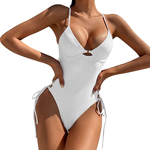 Bikini Damen Set Bauch Weg b mit bügel Cup c Bikini Verschluss b zweiteilig Arena b Damen sexy b Damen Bikini Oberteil Damen große brüste 90d Bikini Damen D-Weiß L 16.99 von Generisch