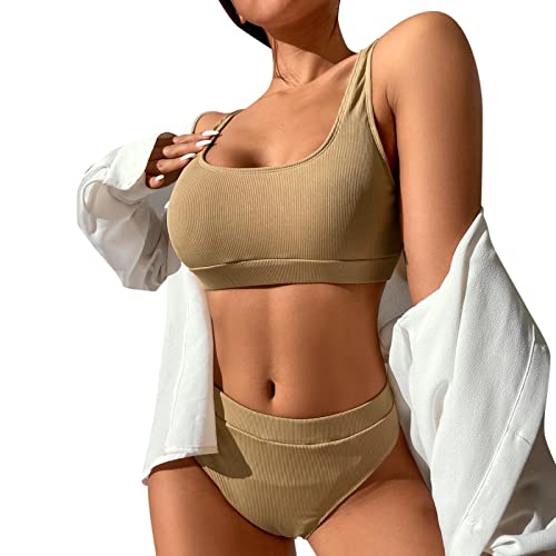 Bikini Damen Set Bauchweg Push Up Bikinioberteil Bademode High Waist Bikinis Retro Badeanzug mit Wellenmuster Große Brüste Zweiteiliger Badeanzüge Swimsuit Strandbikini Bikini Damen Set Bauchweg Push Up Bikinioberteil Bademode High Waist Bikinis Retro Badeanzug mit Wellenmuster Große Brüste Zweiteiliger Badeanzüge Swimsuit Strandbikini von Generisch
