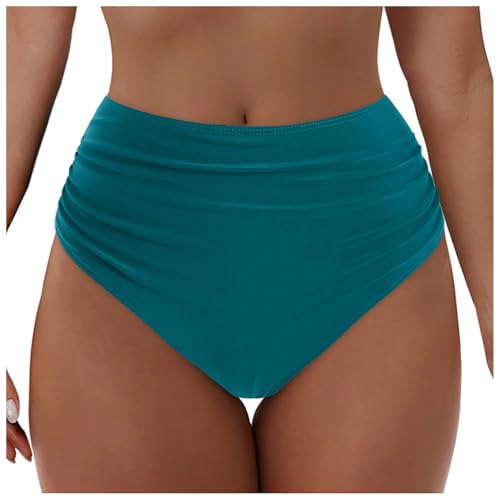 Bikini Hose Damen Bikini Slip Ruched Badeshorts Elastischer Strand Swimsuits Unterteil Abdominal Kontrolle Sport Bikini Bottoms Hohe Taille Bikinihosen Unterteil Badeshorts für Strand, (Dark Green, M) Bikini Hose Damen Bikini Slip Ruched Badeshorts Elastischer Strand Swimsuits Unterteil Abdominal Kontrolle Sport Bikini Bottoms Hohe Taille Bikinihosen Unterteil Badeshorts für Strand, (Dark Green, M) von Generisch