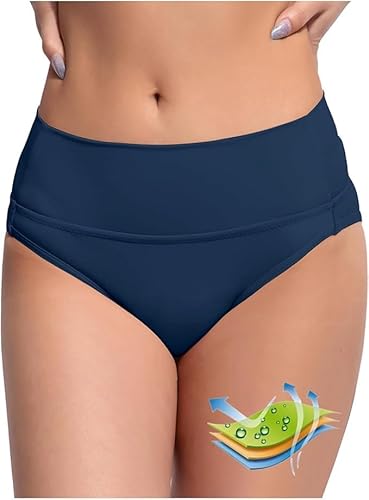 Bikinihosen für Damen Perioden Bikini Hose Menstruations Badeanzug High Waist Perioden Bikinihose Mädchen Basic Slip Bikinihose Schwarz Damen Period Badeshorts Perioden Bademode zum Schwimmen von Generisch